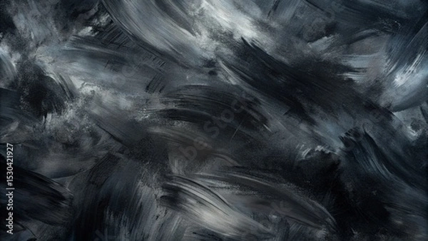 Obraz Abstract Black Oil Paint Texture – Artistic Brush Stroke Background for Ads, Marketing, Decoration, Wallpaper, and Branding Design (High-Resolution)
