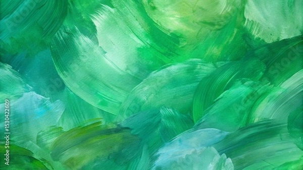 Obraz Abstract Green Oil Paint Texture – Artistic Brush Stroke Background for Ads, Marketing, Decoration, Wallpaper, and Branding Design (High-Resolution)