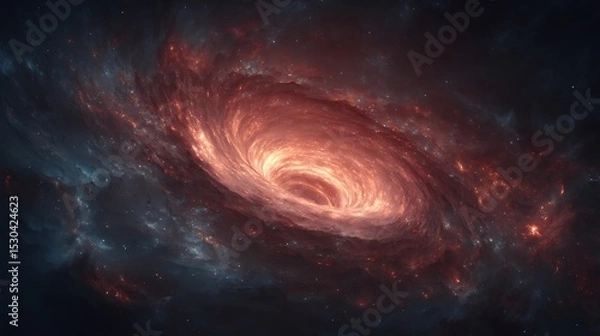 Obraz A swirling vortex of cosmic energy in a galaxy.