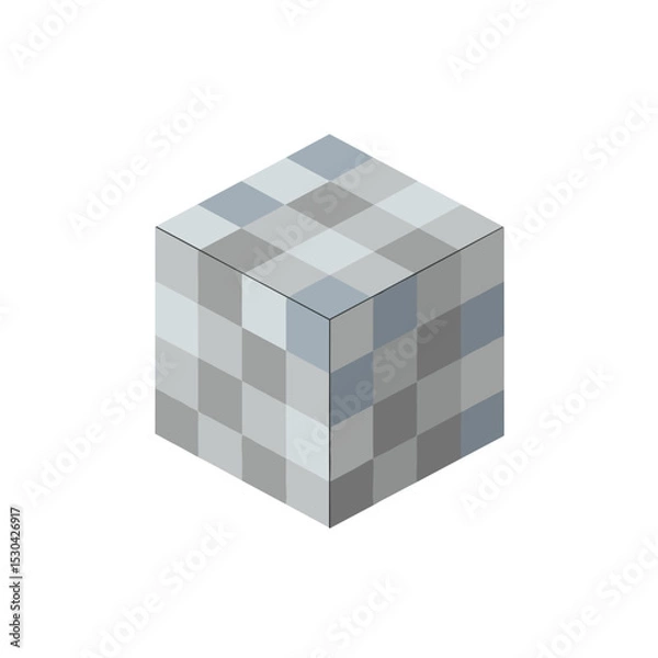 Fototapeta Checkered 3D Pillar