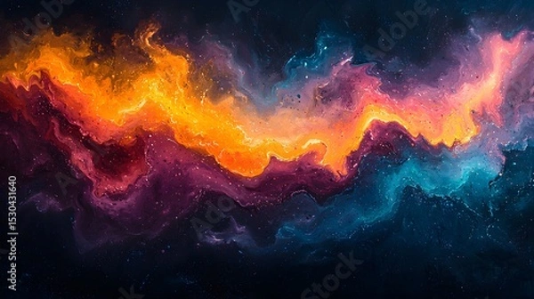 Fototapeta Colorful Abstract Nebula Background