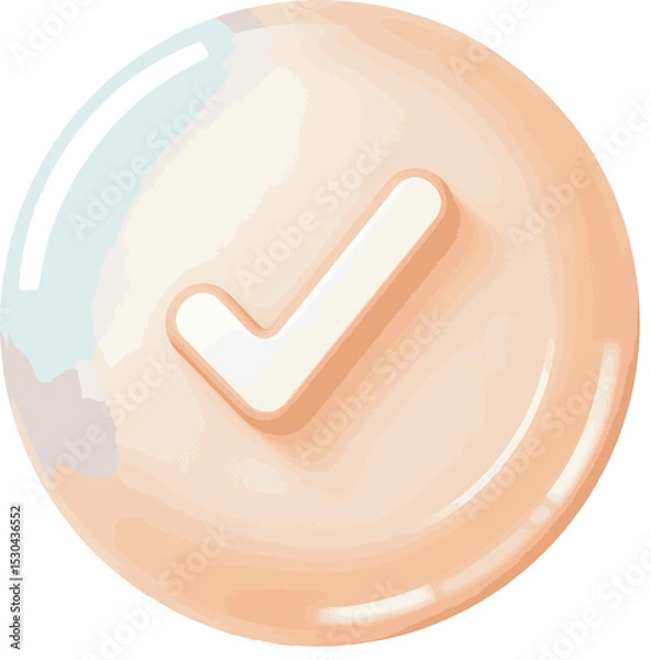 Obraz vector illustration of a icon of a button