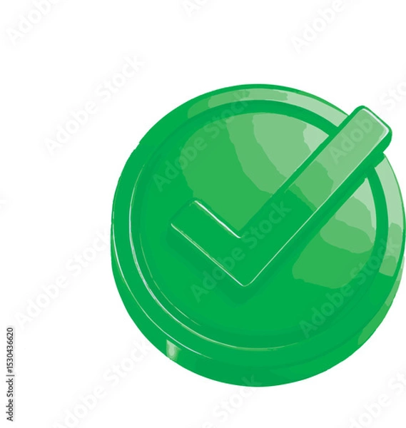 Obraz vector illustration of a green check mark