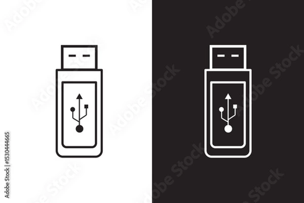 Fototapeta USB Icon. Vector usb flash drive vector icon. Usb icon set. Flash disk sign and symbol.