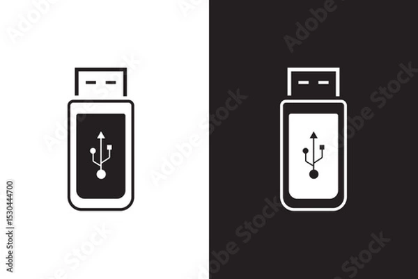 Fototapeta usb flash drive icon vector illustration