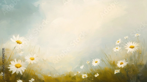 Fototapeta A peaceful daisy background 2025