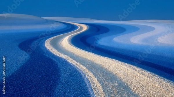 Obraz Abstract landscape of winding pathways.