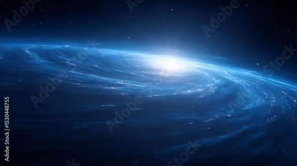 Obraz A swirling galaxy seen from space.