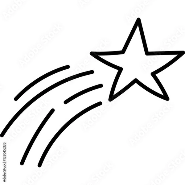 Fototapeta Shooting Star Doodle