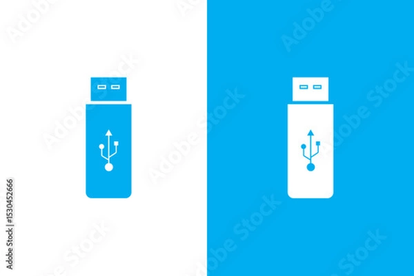 Fototapeta usb drive icon line art, vector set