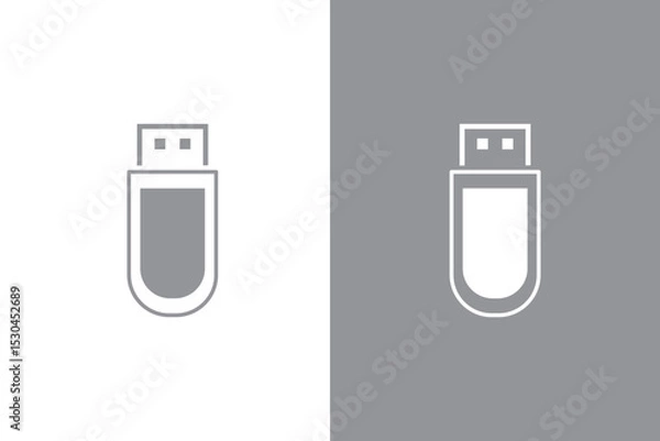 Fototapeta Usb stick icon. Vector line icon