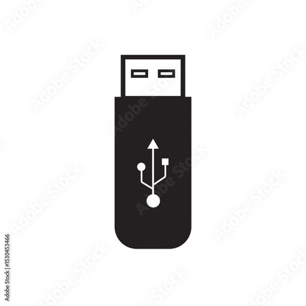 Fototapeta Usb stick icon. Vector line icon