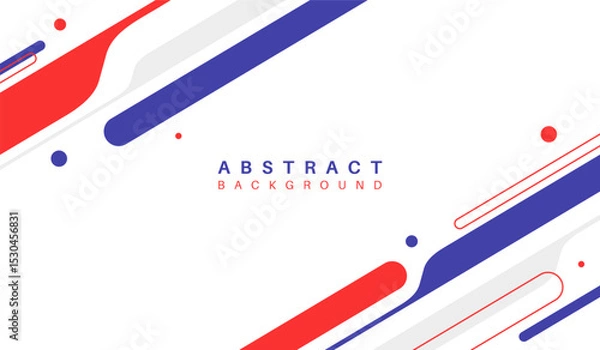 Obraz Blue and red abstract geometric background vector illustration