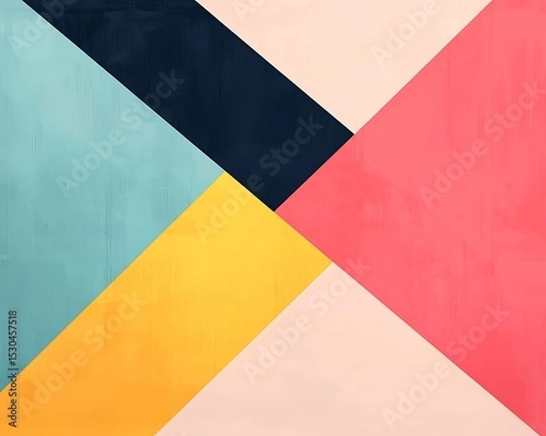 Obraz Colorful Geometric Shapes Form Modern Abstract Background Design