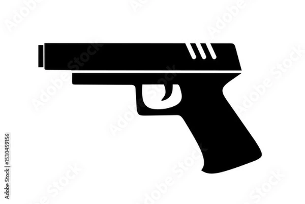 Obraz gun icon vector with trendy design. Pistol icon