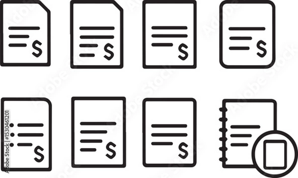 Fototapeta Invoice Vector | Billing Document Illustration EPS