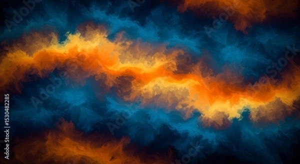 Fototapeta Abstract swirling clouds of vibrant colors