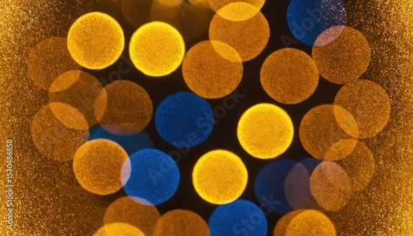 Fototapeta Red and yellow bokeh patterned background wallpaper
4