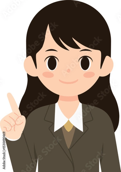 Fototapeta 자신감 있는 자세의 비즈니스 우먼의 상반신