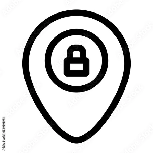 Obraz Lock Location Icon