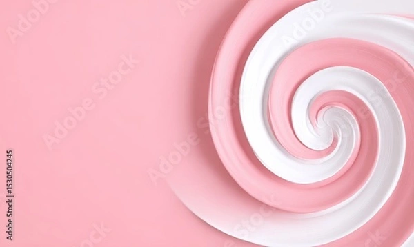 Obraz Swirled pattern with pink and white colors creating a dynamic, flowing design.
