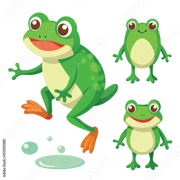 Obraz funny frog cartoon