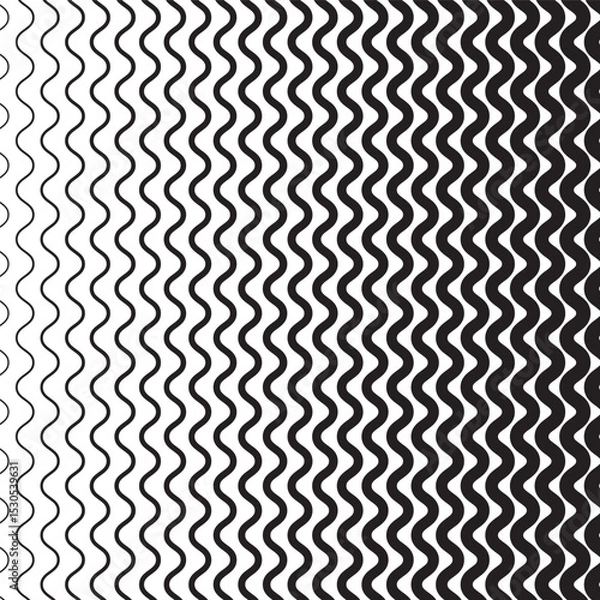 Obraz Black and white background. Zig zag background. vector.