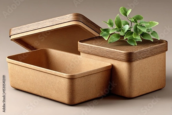 Fototapeta Natural packaging with lettuce and bolognese high resolution image