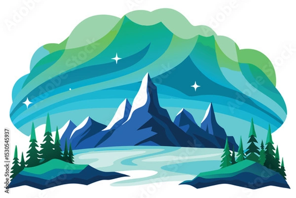 Fototapeta Northern lights (Aurora)