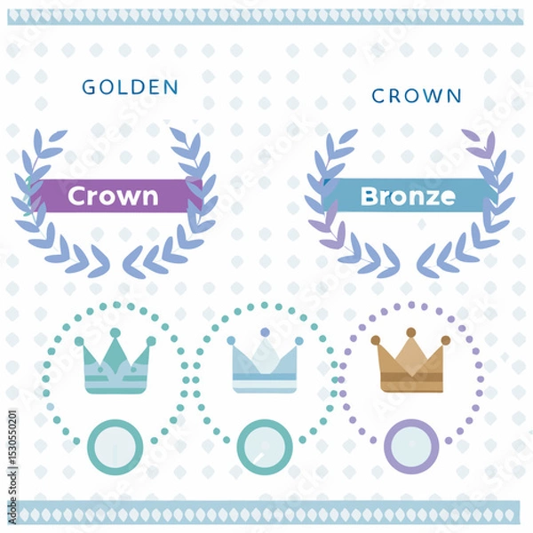 Fototapeta Vector set of colorful sticker icons for web design