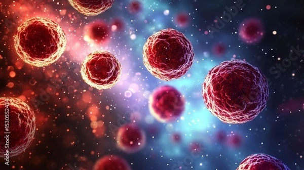 Obraz hematology cells from the center to the corner background vector