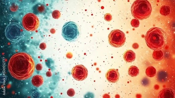 Obraz hematology cells from the center to the corner background vector