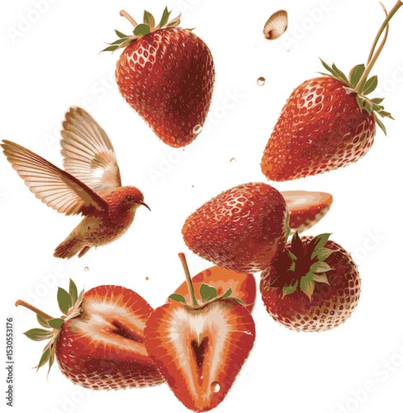 Obraz strawberry isolated on white