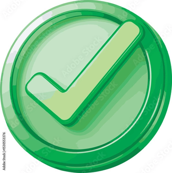 Obraz green check mark icon