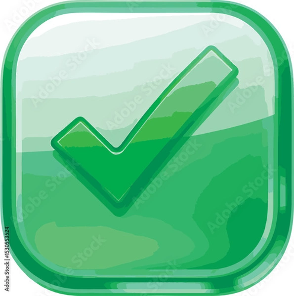 Obraz green check mark icon