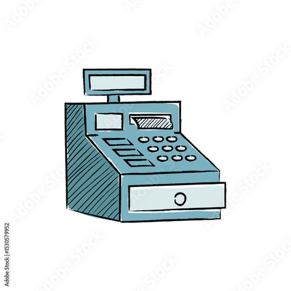 Obraz Hand Drawn Fill UMKM Small Business Micro Illustration
