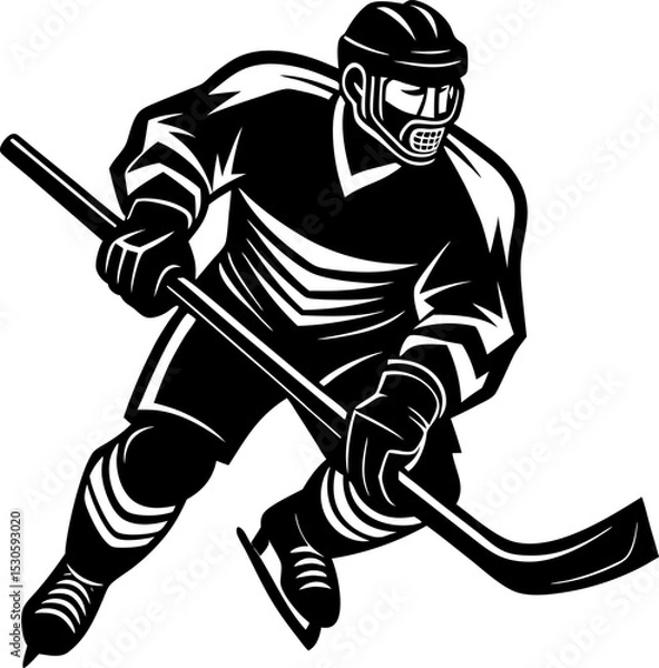 Obraz hockey player vector