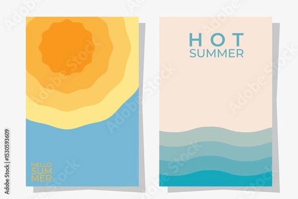 Fototapeta abstract summer backgrounds, vector illustration of an abstract background