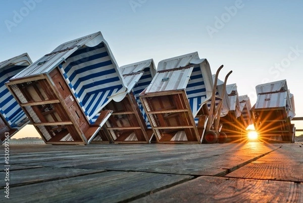 Fototapeta Strandkörbe