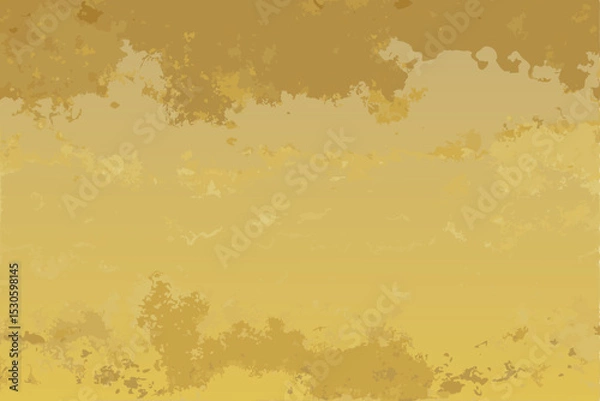 Fototapeta Vintage Gold Texture Background with Cat Illustration in Yellow and Brown Paper Style Design Element