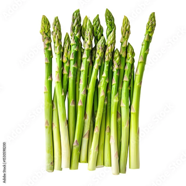 Fototapeta Fresh Green Asparagus Spears Vibrant Vegetable Healthy Eating Culinary Photography Food Styling Recipe Ingredient Spring Produce isolated on transparent background