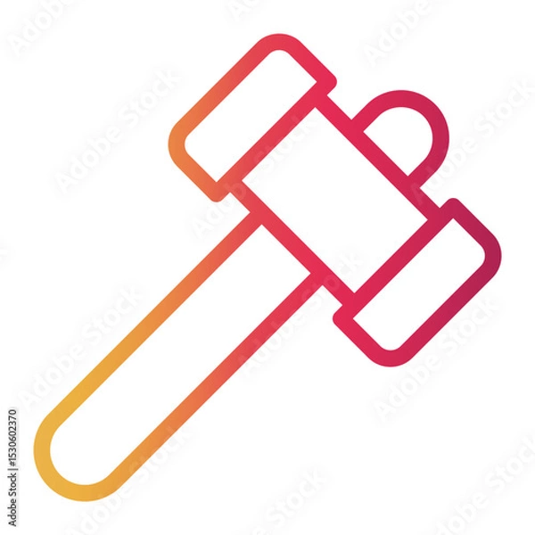 Fototapeta hammer Line Gradient Icon
