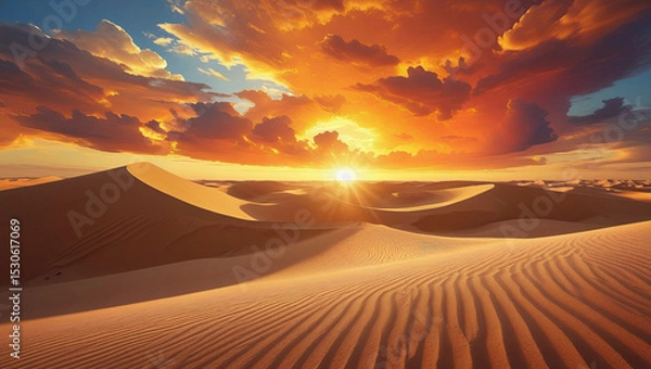 Obraz Desert sunset