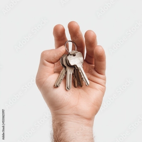 Obraz Hand holding multiple keys (1)