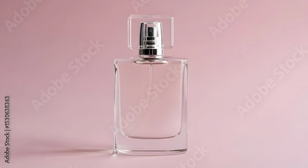 Obraz Elegant Empty Perfume Bottle Mockup  Perfect for Fragrance Branding and Packaging Design