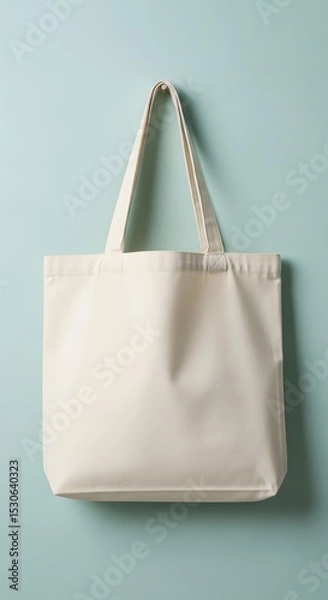 Obraz Cream-Colored Tote Bag Eco-Friendly Reusable Shopping Bag, Blank Canvas Tote for Customization, Perfect for Everyday Use