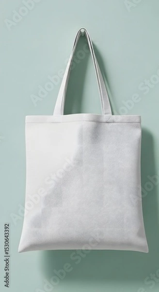 Obraz Blank White Tote Bag Mockup Perfect for Branding and Design Projects