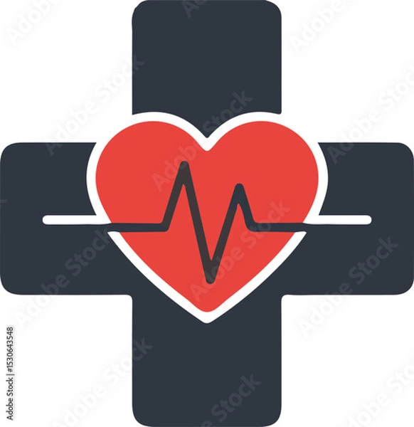 Obraz flat vector icons of health and medical equipment, healthcare, suitable for design and infographic applications