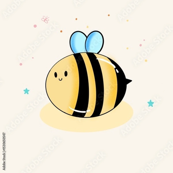 Obraz Little cute bee
