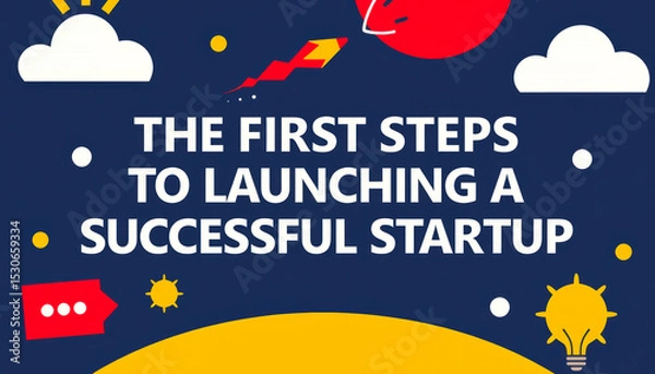 Fototapeta First Steps for Launching a Startup